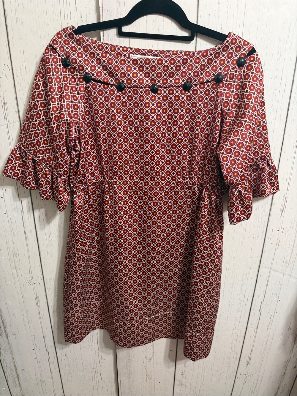 To the Max Red Geometric Dress